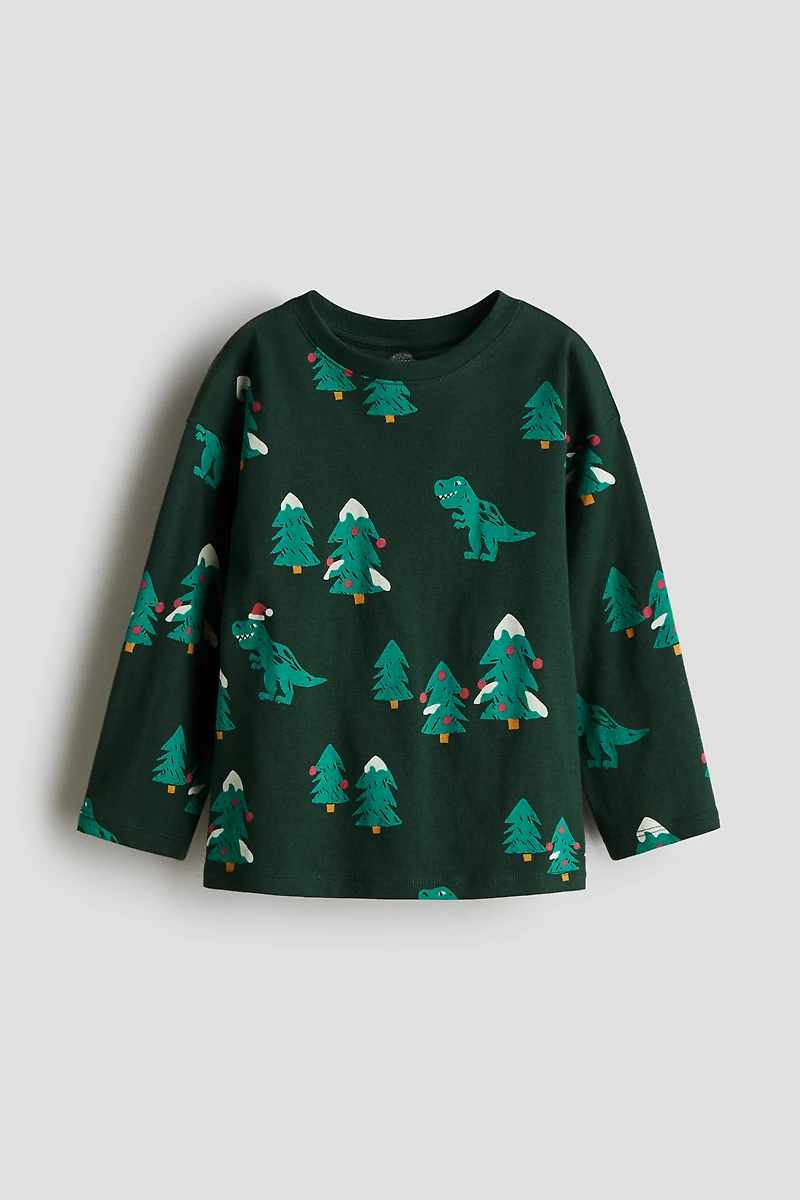 Cotton T-Shirt with Motif