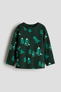 Cotton T-Shirt with Motif