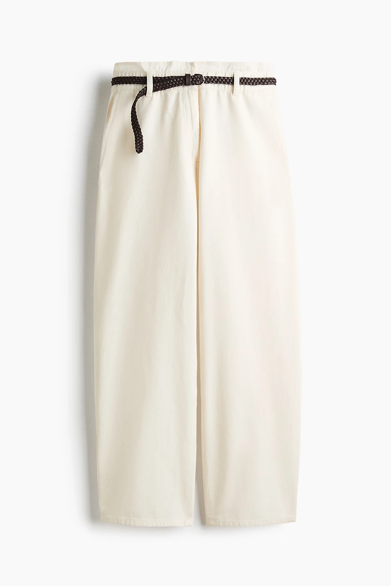 Pantalon tonneau avec ceinture