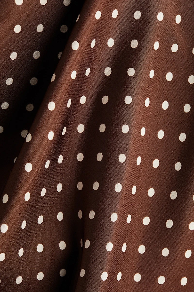 Asymmetric Satin Halterneck Dress