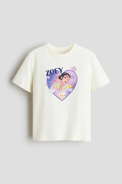 T-shirt en coton avec motif imprimé
