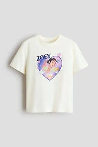 T-shirt en coton avec motif imprimé