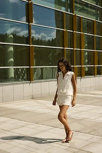 Pointelle-knit top