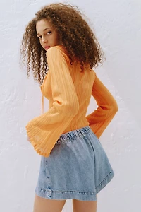 Denim Pull-On Shorts