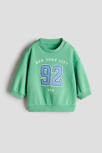 Motif-Detail Brushed-Inside Sweatshirt