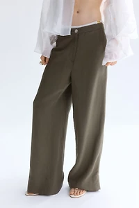 Linen-Blend Pants