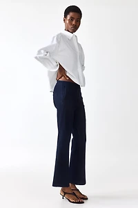 High-Waist Flared Ankle Jeans