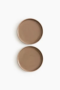 2-Pack Medium-Sized Stoneware Plates