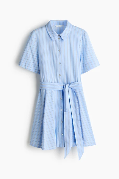 Tie-Belt Shirt Dress