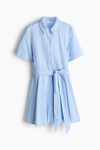 Tie-Belt Shirt Dress