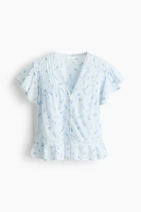 Lace-Inset Blouse