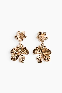 Boucles d'oreilles avec pendentif fleur
