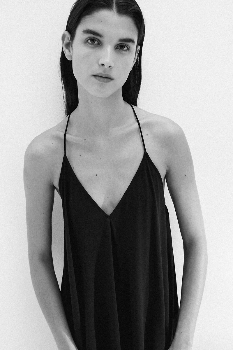 Lace-Trimmed Slip Dress