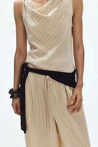 Straight-Leg Drawstring Pants