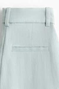 Wide-Leg Linen-Blend Pants