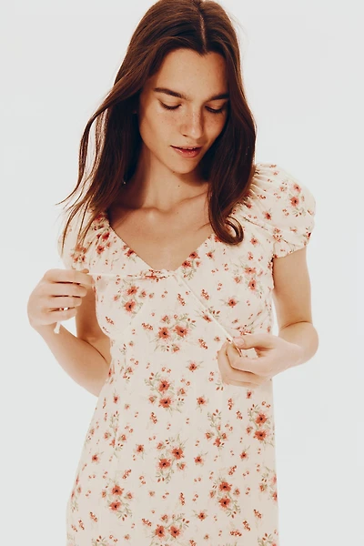 Robe maxi avec détail à nouer