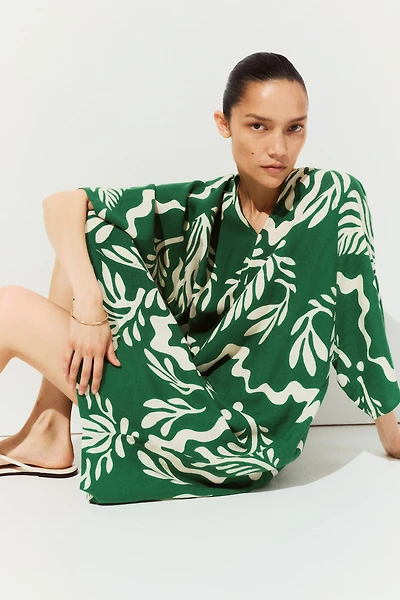 MAMA Before & After Linen-Blend Dress