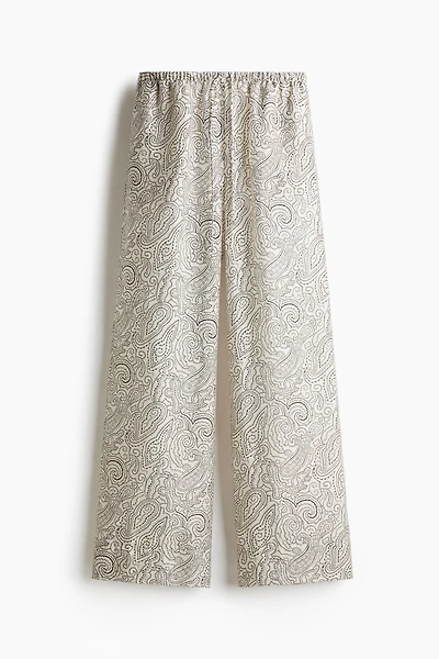 Wide-Leg Drawstring Pants