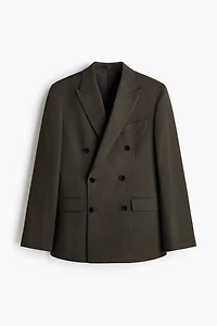 Regular-Fit Wool-Blend Double-Breasted Jacket