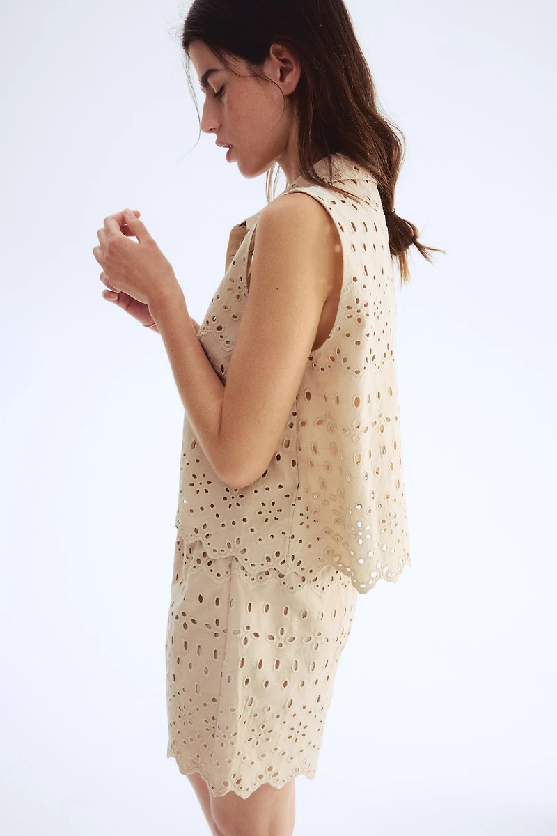 Eyelet-Embroidered Shorts
