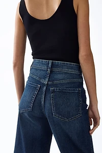 Wide High Waist Ankle Jeans