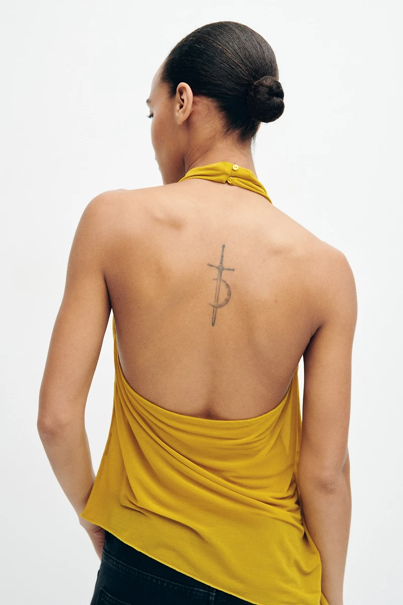 Haut asymétrique à dos nu