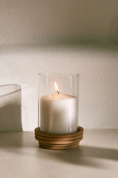 Small Glass Hurricane Candle Holder