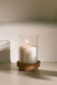 Small Glass Hurricane Candle Holder