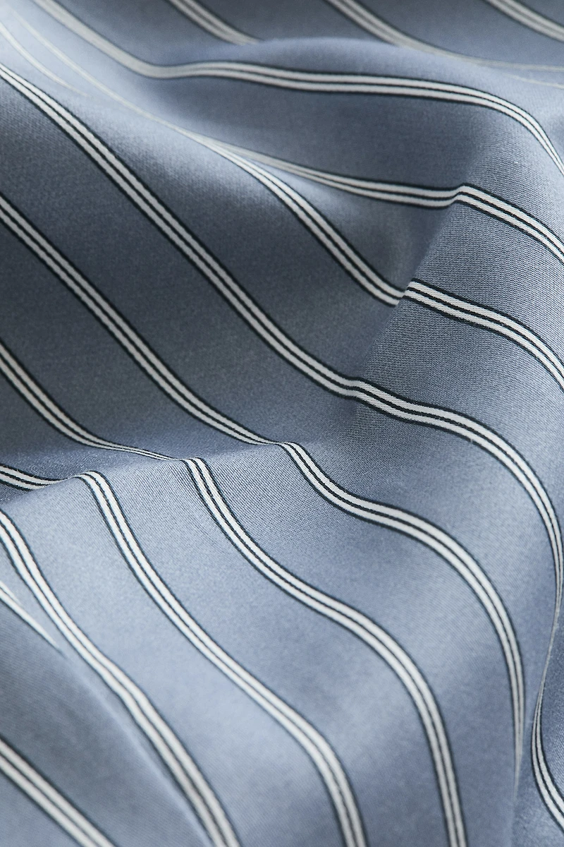 Striped Lyocell Satin Pajamas