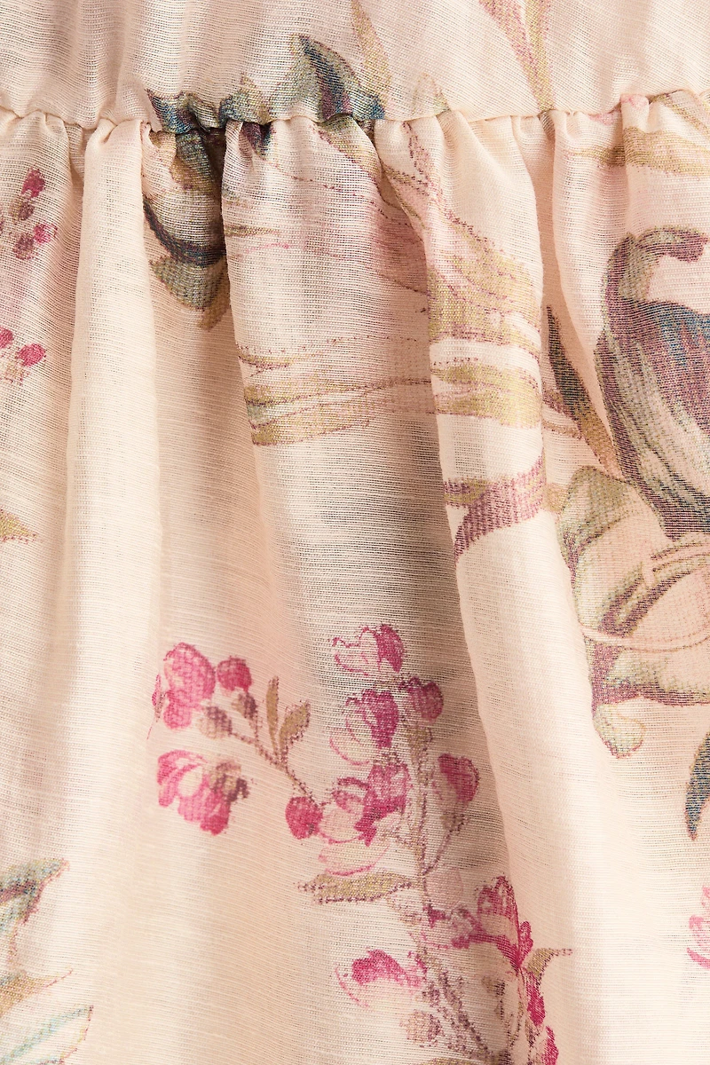 MAMA Linen-Blend Dress