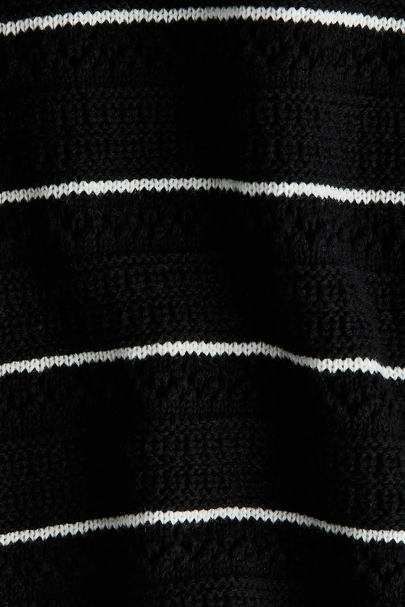 Pointelle-Knit Cotton Sweater