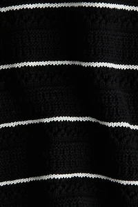 Pointelle-Knit Cotton Sweater