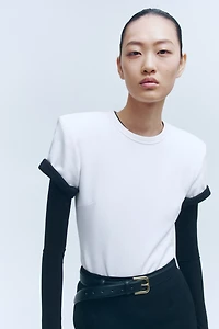 Shoulder-Pad Bodysuit