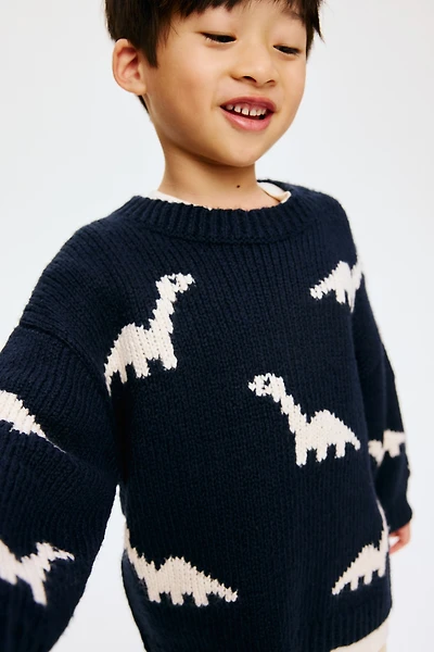 Jacquard-Knit Sweater