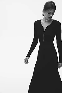 Robe en tricot côtelé