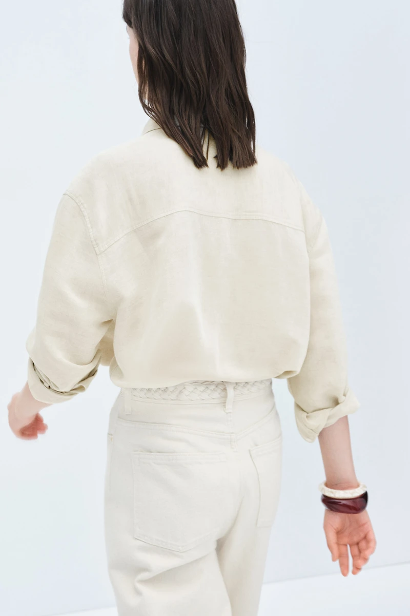 MAMA Before & After Linen-Blend Shirt