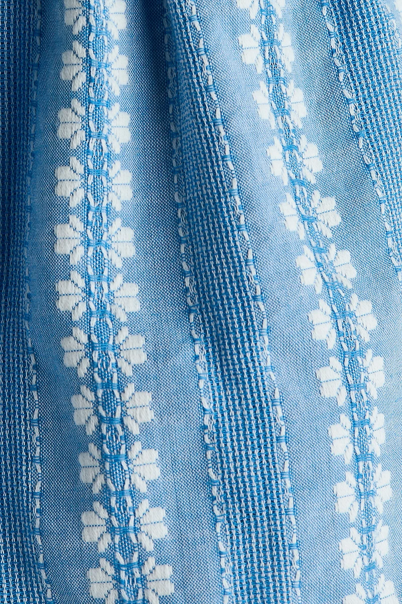 2-Piece Embroidered-Detail Cotton Set