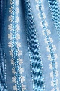2-Piece Embroidered-Detail Cotton Set