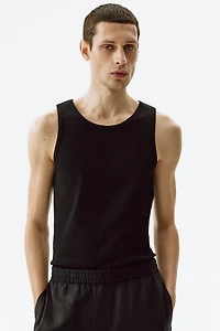 Slim-Fit Ribbed Tank Top