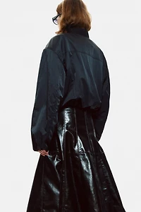 Bomber Jacket with Shoulder Pads