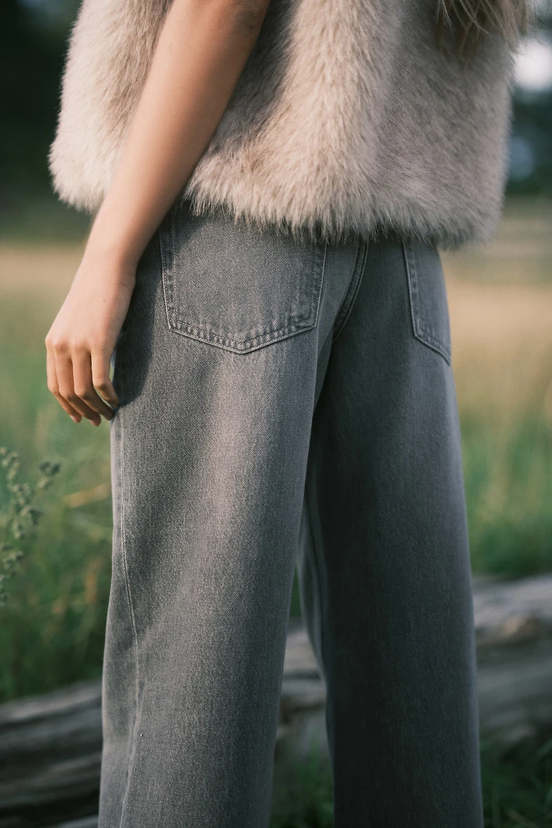 Jean ample taille haute