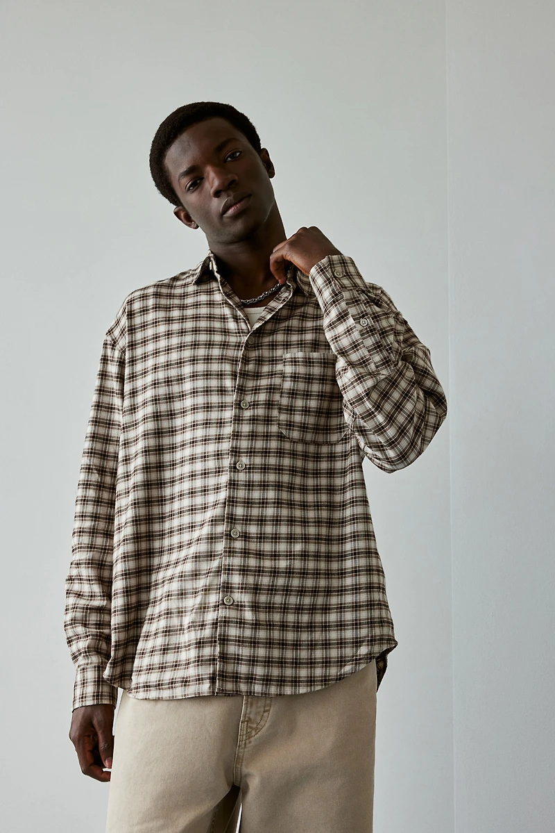 Chemise ample en flanelle
