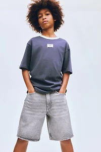 Loose-Fit Denim Shorts