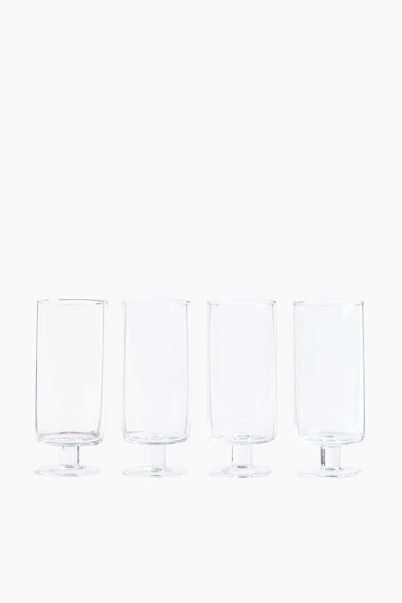 4-Pack Mouth-Blown Highball Glasses