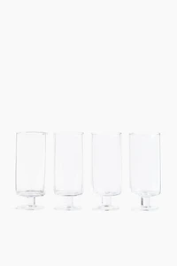 4-Pack Mouth-Blown Highball Glasses