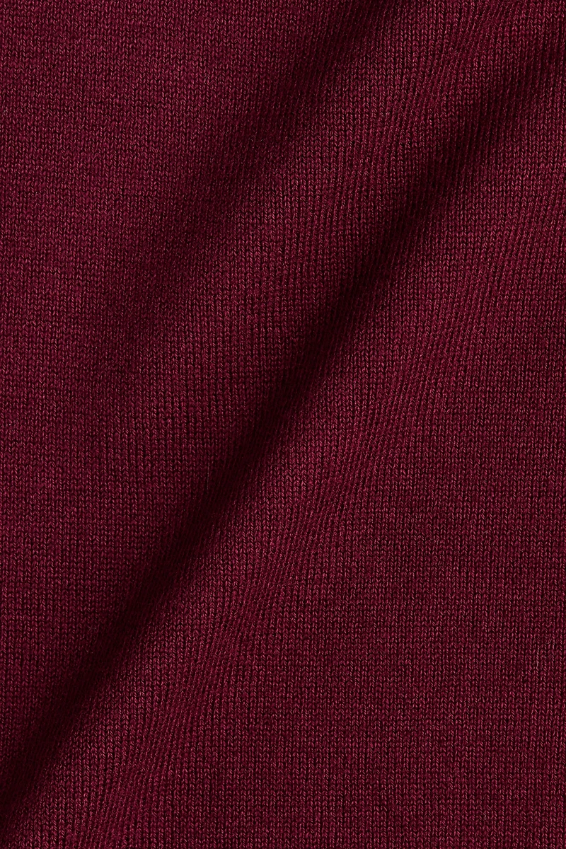 Cap-Sleeved Fine-Knit Top