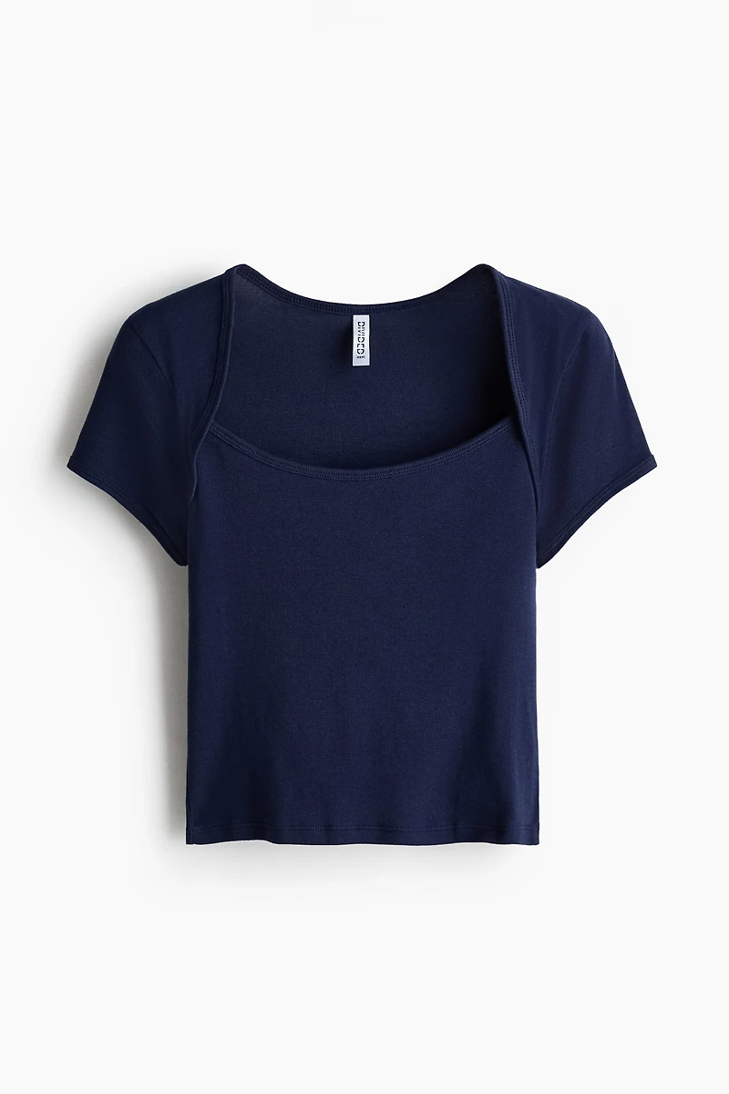Scoop-Neck Cotton Top