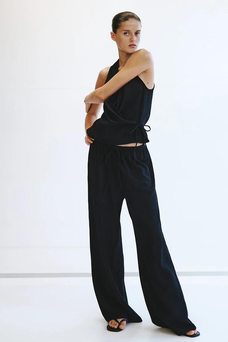 Textured Wrap Top