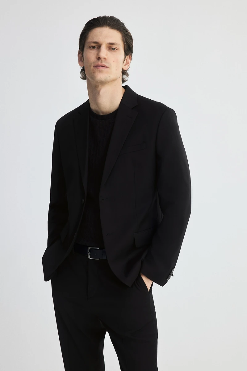 Regular-Fit Single-Breasted Jacket