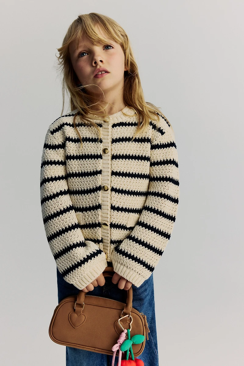 Crochet-Look Cardigan